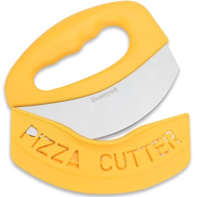Suanyok Premium Pizza Cutter Food Chopper-Super Medium and small size, Yellow 