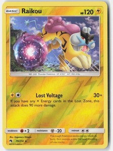 Raikou 79/214 Lost Thunder Reverse Holo Rare