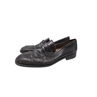 Vintage Bally 11 Brown Leather Penny Loafer Academia Capsule Career Minimalist
