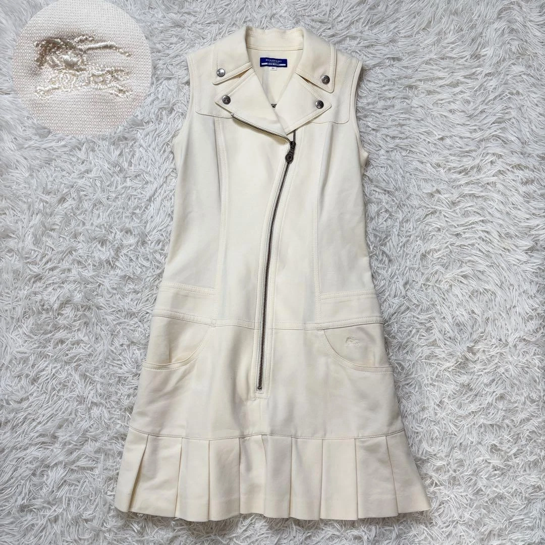 Gonna plissettata Burberry Blue Label Ridersmini pezzo unico logo ricamato usata