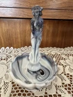 Fenton Art Glass Purple Slag Candle Bowl with Nymph Nude FAGCA 2007 NIB