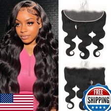 Lizourey 13x4 Lace Frontal Body Wave Human Hair HD Transparent Lace Frontal