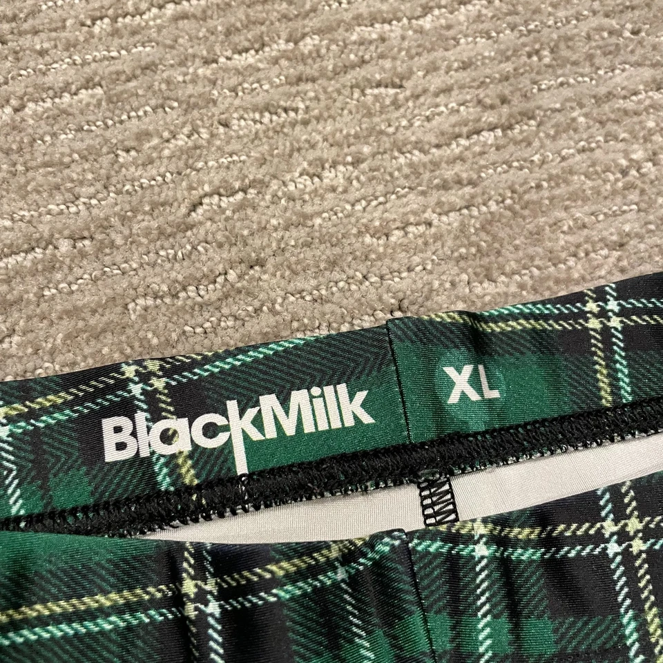 Blackmilk Leggings Womens XL Green Tartan Plaid Scottish Irish Stretch Skinny - Image 3 of 4