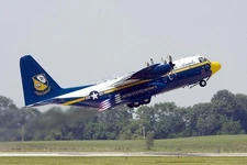 BLUE ANGELS 'FAT ALBERT' C-130 TAKING OFF PHOTOGRAPH PHOTO PRINT