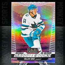 2024-25 OPC Platinum - Collin Graf Rookie RC - #248 SUNSET RAINBOW SP SHARKS