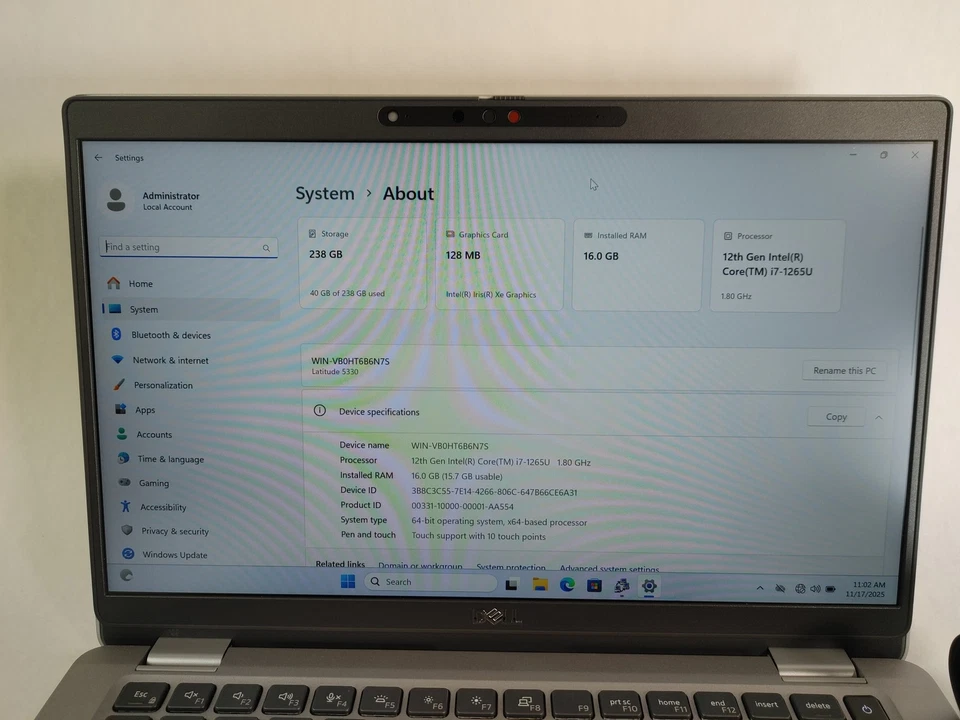 Dell Latitude 5330 Core i7-1265U 1.80GHZ 16GB 256GB De Nvme Windows 11 - Imagen 2 de 4
