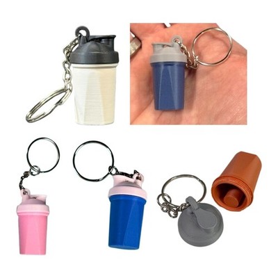 Small Size Portable Bottle Keychain For Workout And Fashion Multiple Color