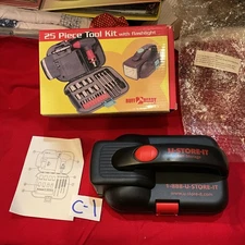 Ruff Ready 25 piece Mini Tool Kit with Flashlight NIB Ratchet Screwdriver