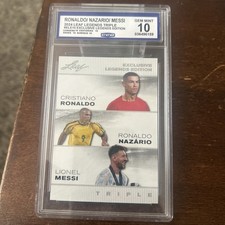 CCG 10 Gem Mint Leaf Exclusive Legends Edition Ronaldo Nazario Lionel Messi Card