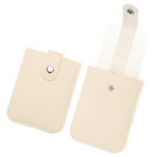 2Pcs Leather Slim Minimalist Wallet, White