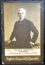 Ogden's Gold Guinea Cigarettes #306 OLIVER WENDELL HOLMES Vintage Card