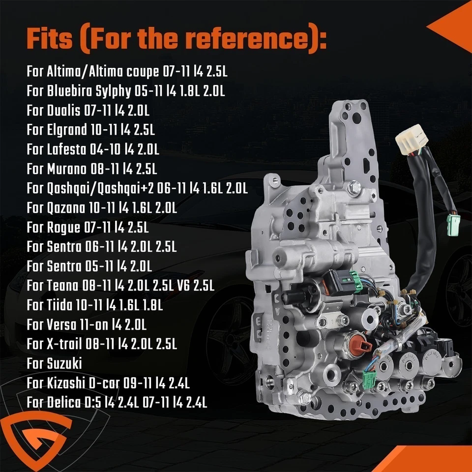 Cuerpo de válvula CVT y motor paso a paso para Nissan Rogue L4 2008-2013 2,5 L RE0F10A JF011E Foto 2 de 4