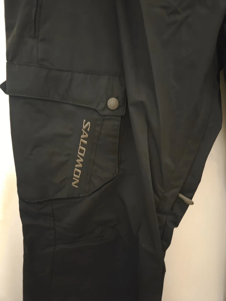 Salomon Clima Pro Pants Mens XL Black Snowboard Ski Waterproof Trousers  - Image 3 of 4
