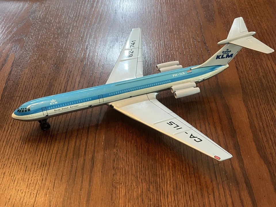 Rare & Classic!: Big KLM Royal Dutch Airlines VC-10 Friction Powered Airliner - Image 3 of 4