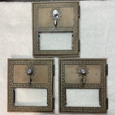 Puerta de caja de latón vintage de oficina de correos de USPS con vidrio y combinación - limpia