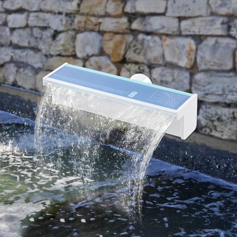 池塘瀑布溢出道丙烯酸照明游泳池瀑布溢出道喷泉 + 遥控器 — 第 2/4 张图片