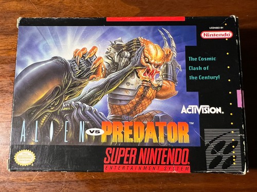 Alien vs Predator (SNES Super Nintendo) Authentic Game with Original Box! - Picture 2 of 13