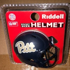 Pittsburgh Panthers blue speed pocket pro helmet Riddell NEW clamshell ACC Pitt