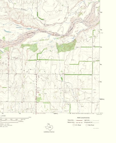 Topographical Map - Twitty Texas Quad - USGS 1965 - 23 x 28.24 - 第 3/20 張圖片