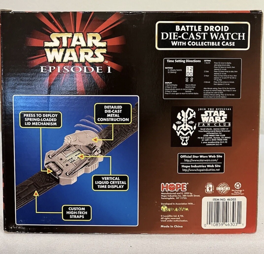 STAR WARS／DIE-CAST WATCH COLLECTION Star Wars 1999 Episode 1 Die-cast Watch Collection of 4