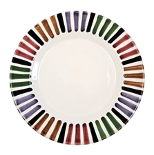 Bello Festive Stripe 8 7/8" SALAD PLATE B Goldsmith Circo Deruta Italy (7 AVAIL)