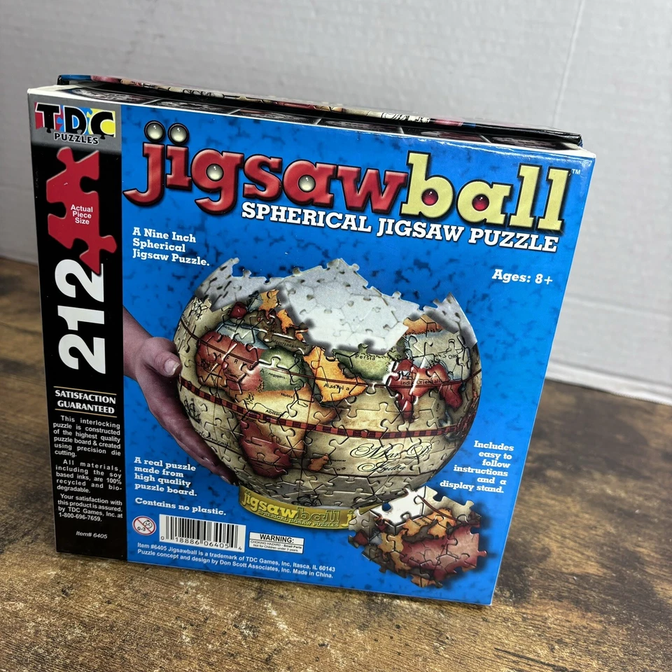 Rompecabezas esférico bola de rompecabezas 3D 9” globo antiguo 212 piezas - nuevo, caja abierta Foto 4 de 4
