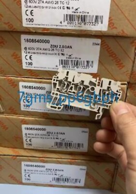 20 PCS NEW IN BOX Weidmuller 1608540000 straight through terminal connection