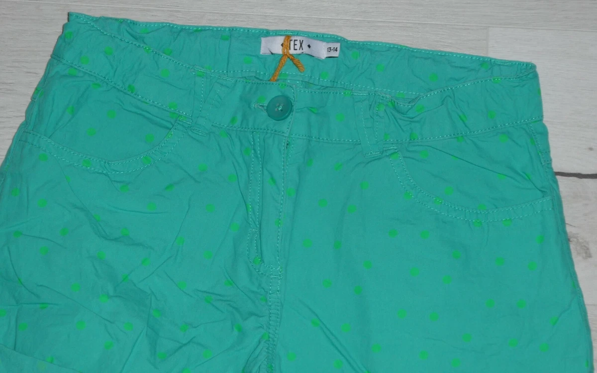 13 14 ans fille t Short coton vert fantaisie TEX eBay