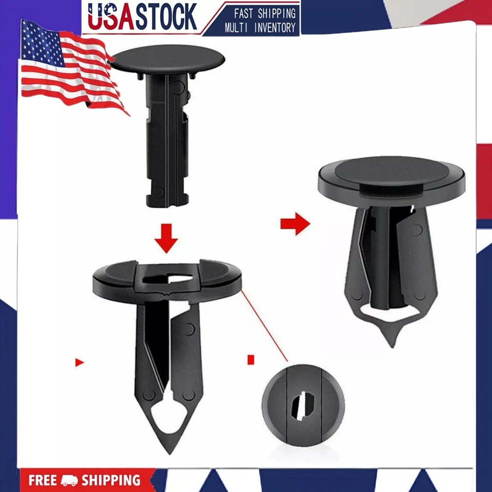 120 PIEZAS 8mm Clips de Parachoques Auto Coche Agujero Retenedor Remaches Sujetador Guardabarros Pin de Empuje Foto 3 de 4