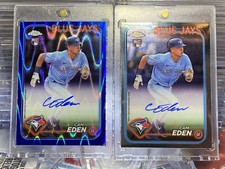 2024 Topps Chrome Cam Eden #RA-CE Rookie Blue Auto #'d /150 W/ Base Blue Jays