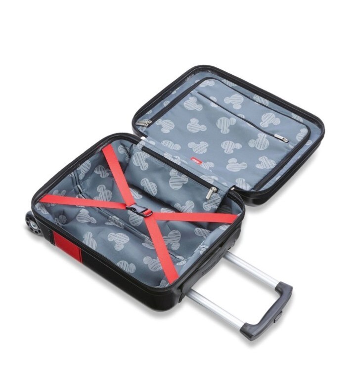 Mickey Mouse Disney World 2 Piece Luggage Set Hard Suitcase Travel Roll Wheels