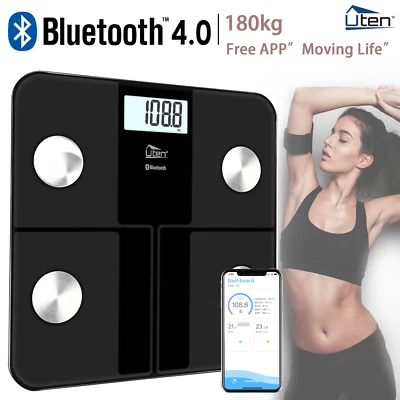 Personenwaage Körperfettwaage Digitale Körperwaage Fitnesswaage mit APP 180kg