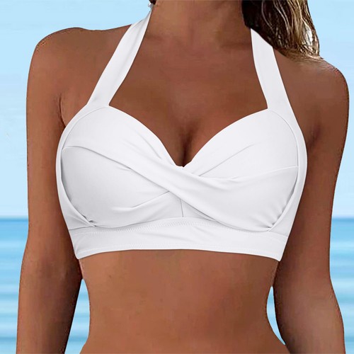 Women Lace Up Swimwear Tops Underwire Full Coverage Bikini Top Push Up Swim New - Bild 73 von 78