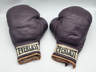 Vintage Everlast Purple Leather Purple Leather Boxing Gloves Vintage Everlast Purple Leather Purple Leather Boxing Gloves