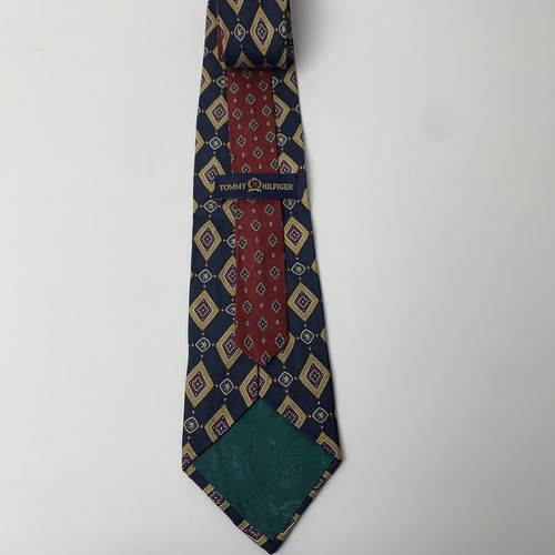 Tommy Hilfiger Geometric/Lion’s Crest Printed Men’s 100% Silk Neck Tie 60” VGC - Picture 3 of 5