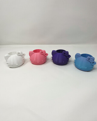3D Printed Hello Kitty Pen/Brush/Mini Plant Holder (purple)