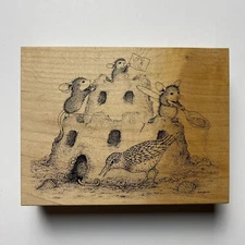 Stampa Rosa House Mouse Rubber Stamp 439 Sand Castle Friends Millennium Jul 2000
