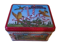 Vintage 1985 Celestial Seasonings Tea Tin Box Empty Peppermint Herb Advertising