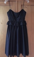J. Crew Wool Spaghetti Strap Holiday Dress Peplum Size 0