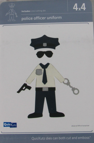 QuicKutz Police Officer Uniform 4x4 1 cutting dies REV-0274-S