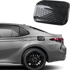 Carbon Fiber Style Fuel Tank Cover Gas Cap Sport Trim for Toyota Camry 2018-23