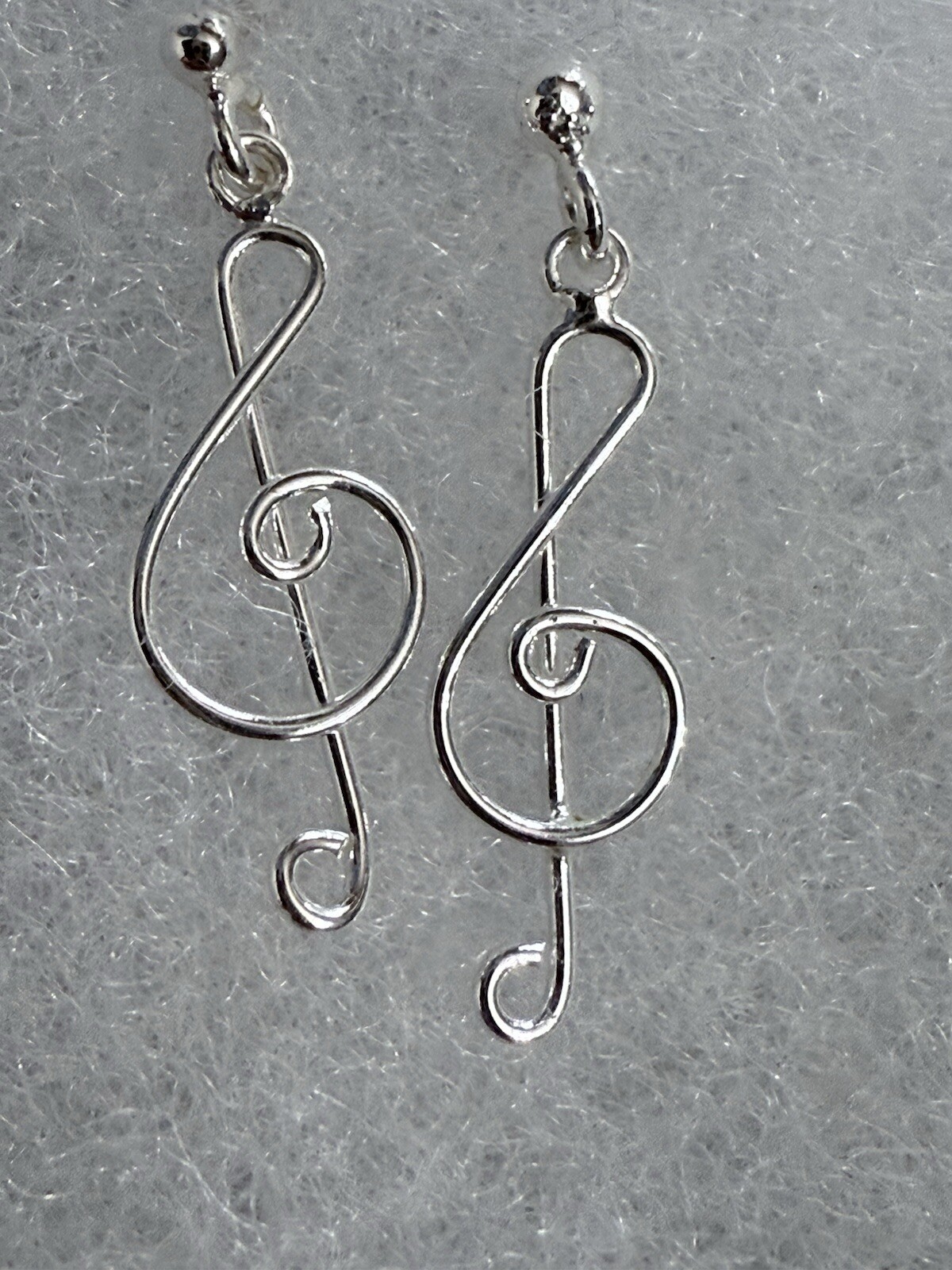 Basic Dangle Cutout Treble Clef Simple .925 Sterl… - image 6