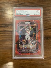 2022 SHAEDON SHARPE Panini Prizm Red Ice Prizm Rookie #250 PSA 9 RC Blazers