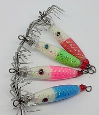 squid jigs fishing glow in the dark jig puget sound 4pcs high quality