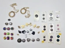 MIXED LOT OF CRAFT SUPPLIES - Buttons and Stuff - Some New/Un-Used & Some Used