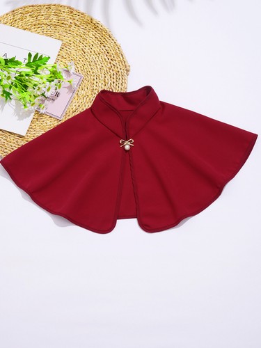 Kids Girls Cardigan Big Pearl Pendant Capes Flower Girl Shawl Wrap Birthday - Picture 50 of 62