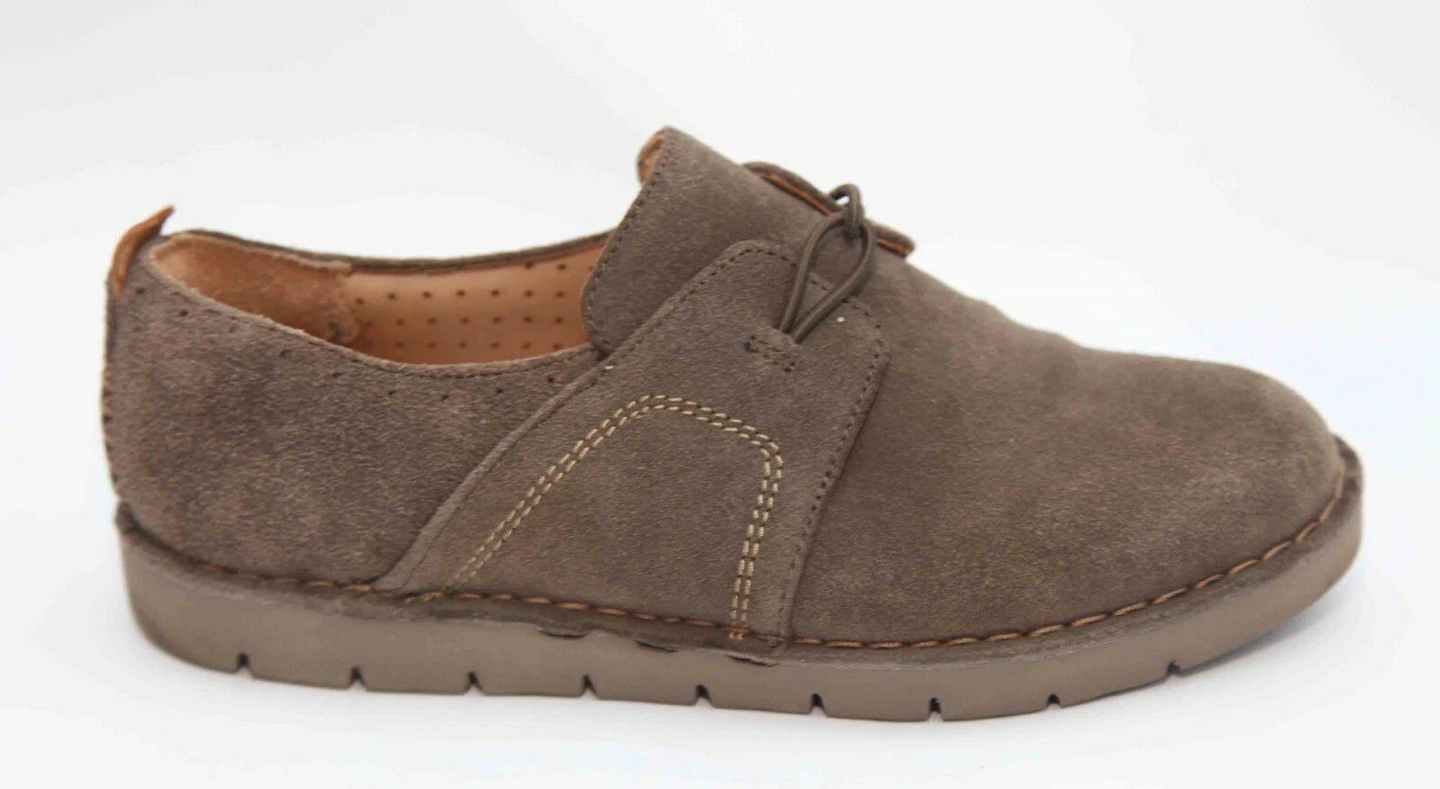 SCARPE DONNA CLARKS DESTRUTTURATE PELLE SCAMOSCIATA MARRONE TAGLIA 4 37 LEGGERMENTE INDOSSATE