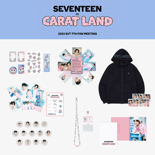 SEVENTEEN CARAT LAND 2023 Official Merch Hoodie Trading Card 7th Fan Meeting SVT - Afbeelding 1 van 22