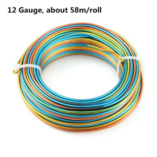 1roll Multicolor Jewelry Craft Aluminum Wire 1mm-2mm Bendable Metal Wire - Picture 21 of 22