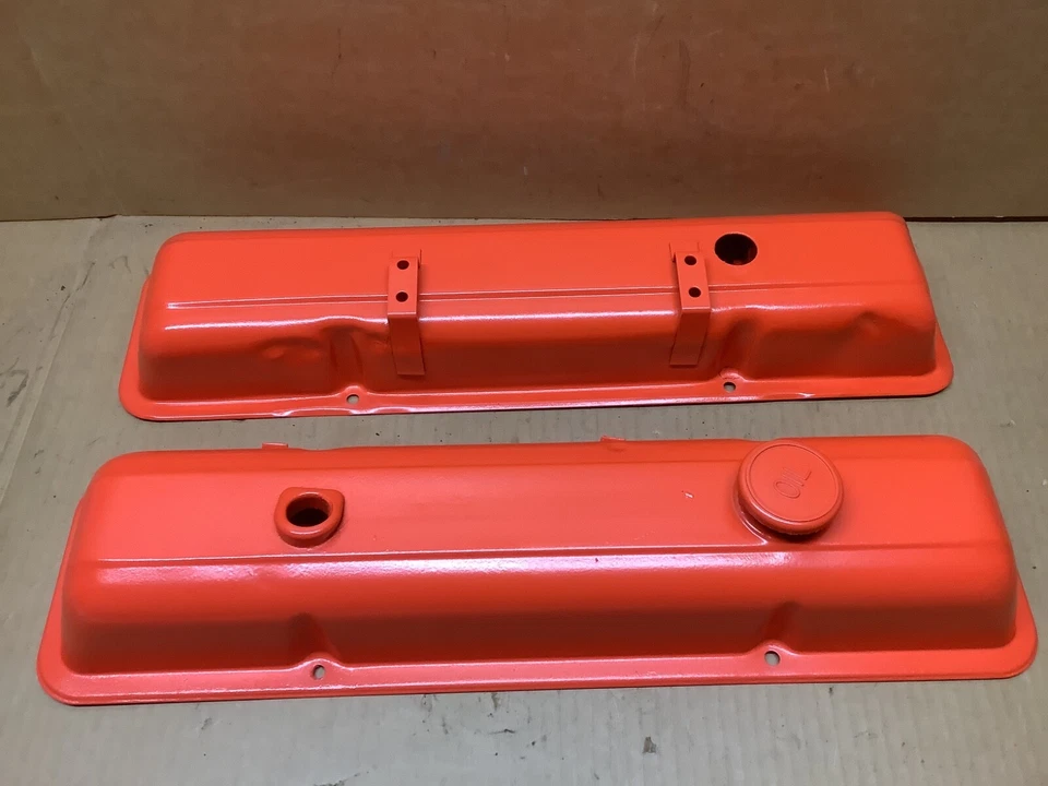 Cubiertas de válvula de bloque pequeño Chevy 327 350 283 Corvette Camaro CHEVELLE con goteros Foto 2 de 4